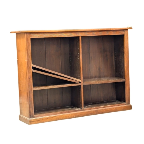 372 - Large Victorian walnut bookshelves, 153x36x107cm. 9