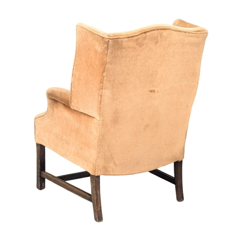 376 - An Early 20th century Georgian style wingback armchair. 9