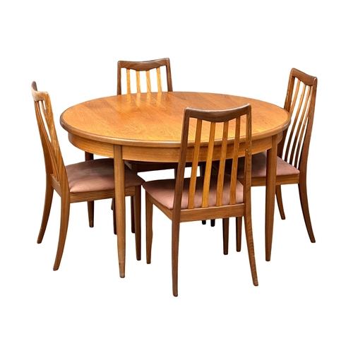 57 - A G-Plan “Fresco” Mid Century teak extending dining table and 4 chairs. Designed by Victor Wilkins. ... 