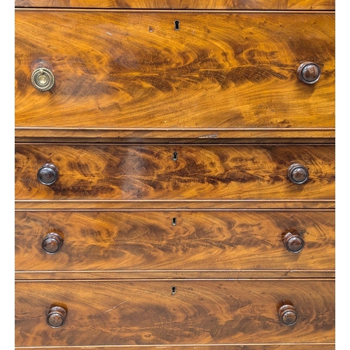 58 - A large 19th Century Victorian mahogany chest of drawers. 115x51x120cm. 5