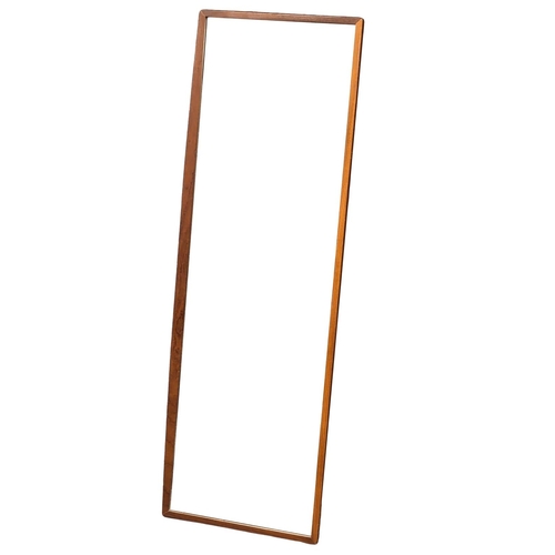 656 - A long G-Plan Mid Century teak framed mirror. 47x140cm. 3