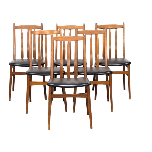 662 - A set of 6 Mid Century dining chairs. 1