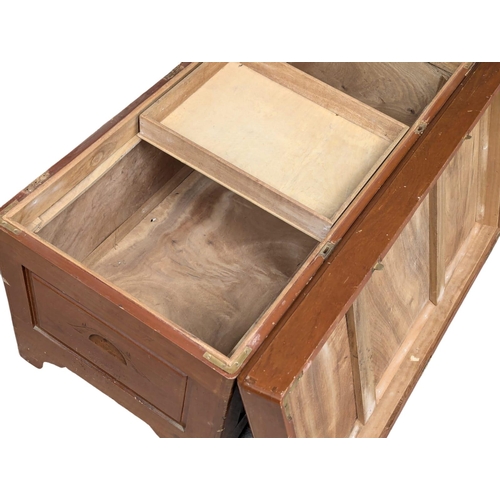 947 - A Chinese camphorwood trunk. 93x46x50cm