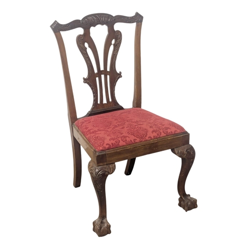 963 - A 19th Century Chippendale style mahogany chair with other. 5