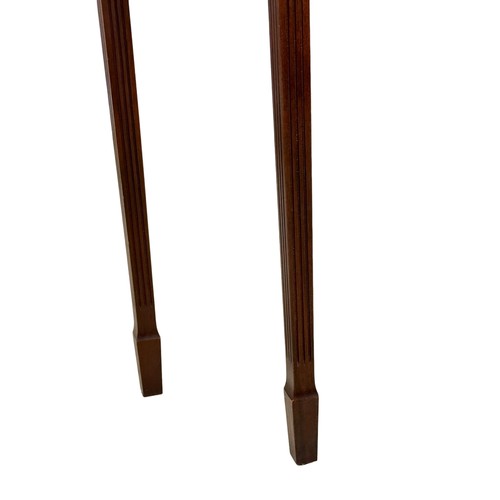 563 - A pair of Regency style mahogany console side tables. 82x36.5x75.5cm (2)