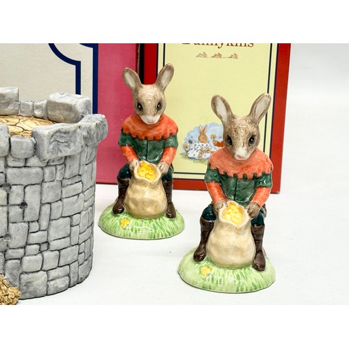 862 - Robin Hood Collection. A Royal Doulton Bunnykins “The Robin Hood Collection” 9 figurines and base. A... 