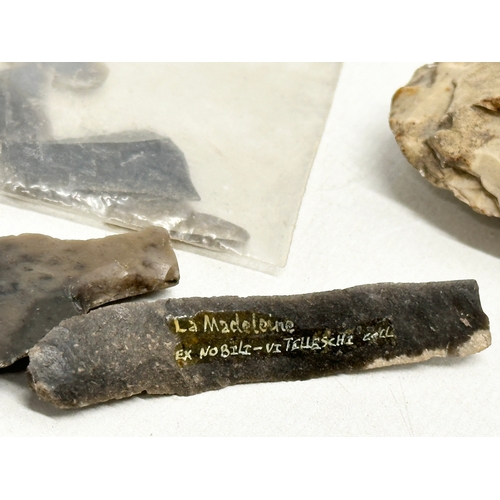 64 - Mesolithic and Neolithic flint (15000-2000BC)  hand chisels and scrapers. Including a Neolithic arro... 