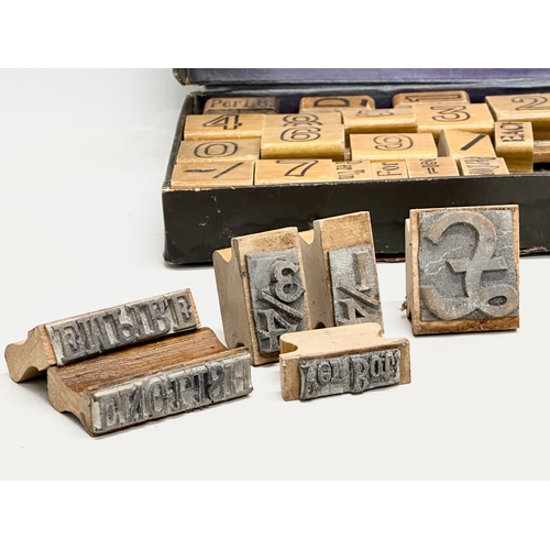 515 - Percy Leslie. An Early 20th Century rubber stamp and ink set.