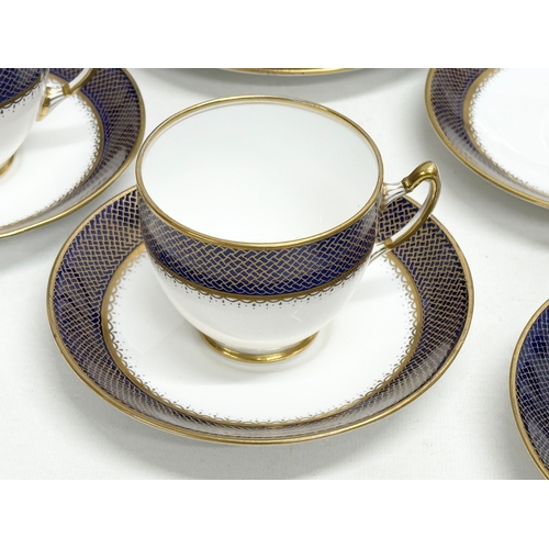 240 - Royal Albert. A 1920’s 36 piece Royal Albert gilt and cobalt blue crown china tea service.