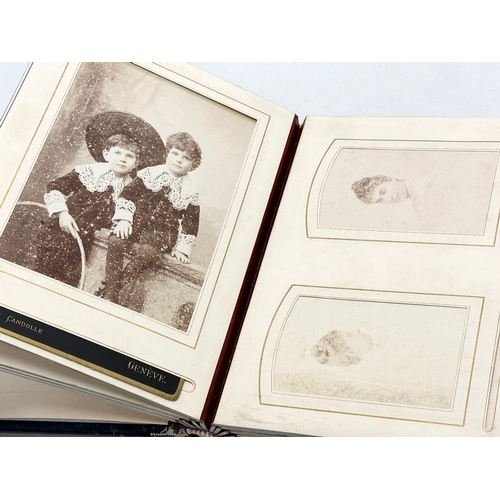 522 - Three 19th Century Victorian photograph albums. Not all photographed.