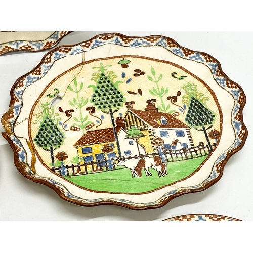 206 - Royal Doulton Sampler. A set of 12 Early 20th Century Royal Doulton plates in the Sampler pattern. C... 