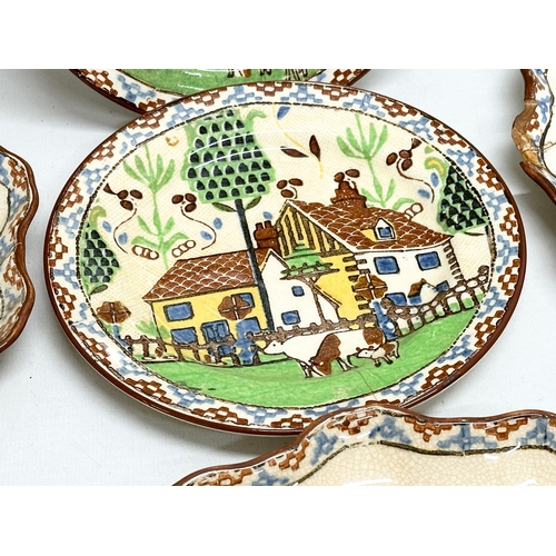 206 - Royal Doulton Sampler. A set of 12 Early 20th Century Royal Doulton plates in the Sampler pattern. C... 