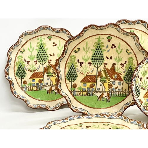 206 - Royal Doulton Sampler. A set of 12 Early 20th Century Royal Doulton plates in the Sampler pattern. C... 