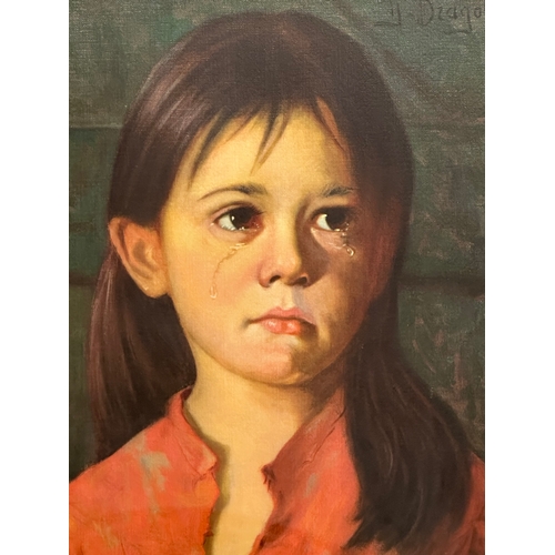 168 - A 1960’s Mid Century Giovanni Bregolin “Crying Girl” print. 55x73cm