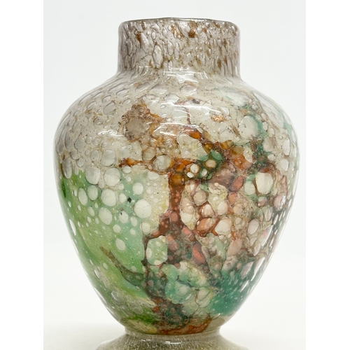 9 - Monart Glass. An Early 20th Century Scottish art glass vase. By Monart Glass. Salvador Ysart. Circa ... 