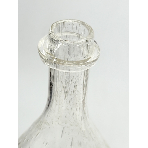 153 - Biot Glass for Fauchon 1886. A signed bubble glass bottle vase.