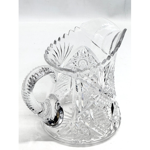 211 - A Late 19th/Early 20th Century American “Brilliant Cut” pitcher. Circa 1890-1910. 22x15x19cm.