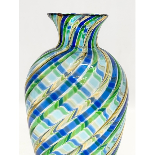 105 - La Fornasotta. A Murano Glass baluster style vase. 24cm.