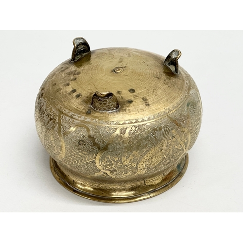 263 - A Late 19th Century Burmese brass jardiniere. 19x13.5cm.