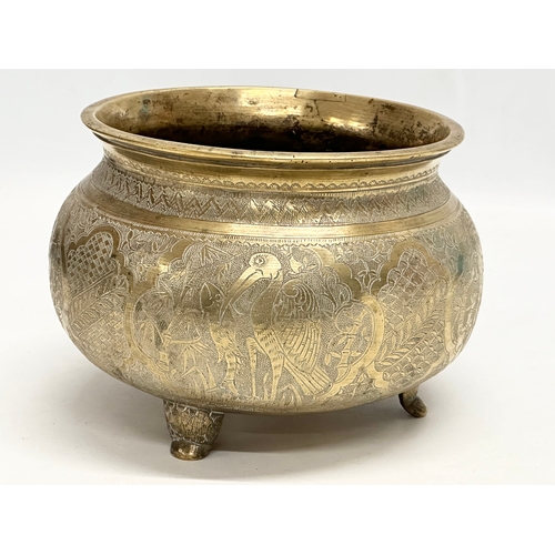 263 - A Late 19th Century Burmese brass jardiniere. 19x13.5cm.