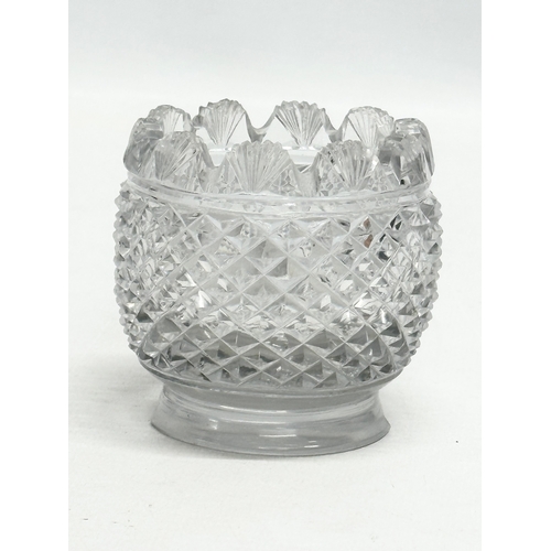 247 - Three pieces of Early 19th Century glassware. Including an Irish Regency period footed bowl 12x11cm.