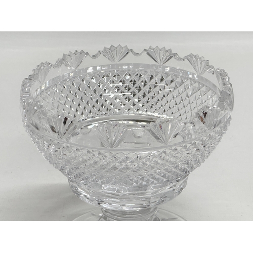 247 - Three pieces of Early 19th Century glassware. Including an Irish Regency period footed bowl 12x11cm.