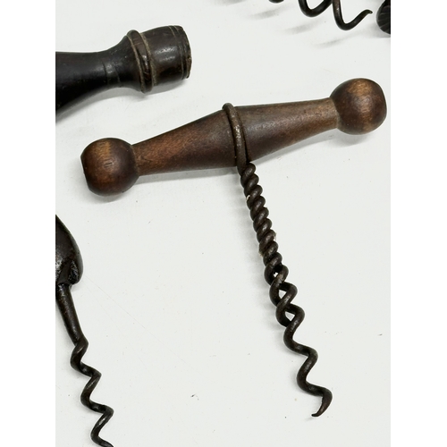 326 - A collection of 19th Century corkscrews.