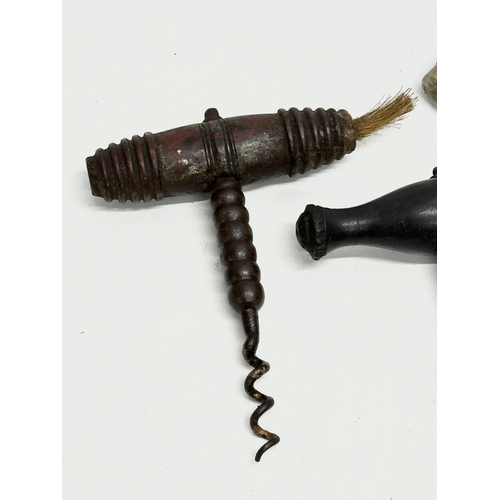 326 - A collection of 19th Century corkscrews.