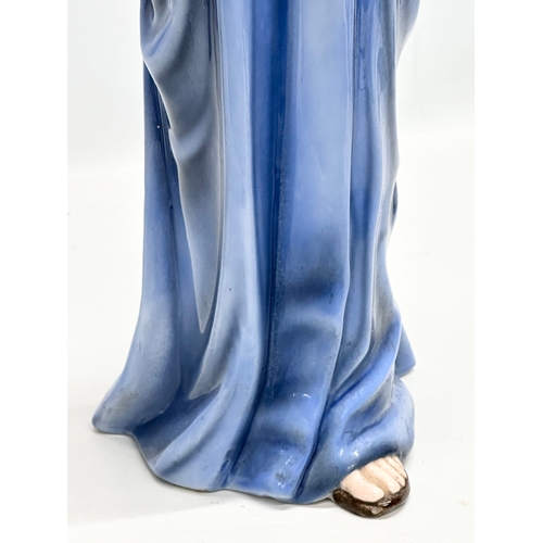 265 - Wien Keramos. A large Austrian pottery Virgin Mary figurine. By Wien Keramos. 59cm