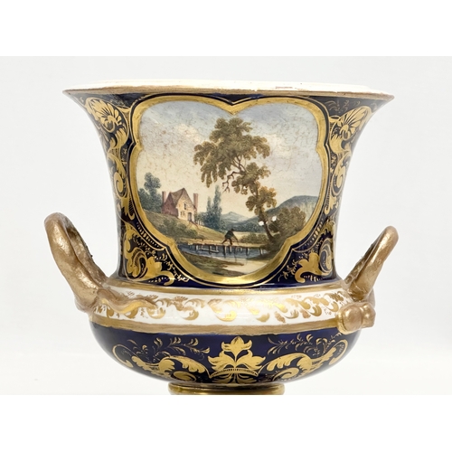 14 - A Late 18th/Early 19th Century Crown Derby campana vase. In North Wales. Circa 1782-1825. 15x14x16.5... 