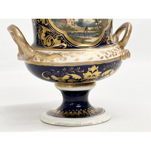 14 - A Late 18th/Early 19th Century Crown Derby campana vase. In North Wales. Circa 1782-1825. 15x14x16.5... 