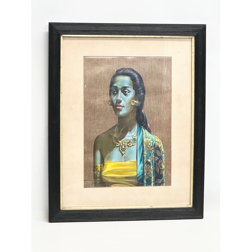 164 - A 1960’s Mid Century “Balinese Girl” print. By Tretchikoff. 50.5x63cm.