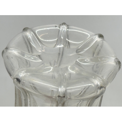 283 - A Victorian glass bell decanter. 28cm