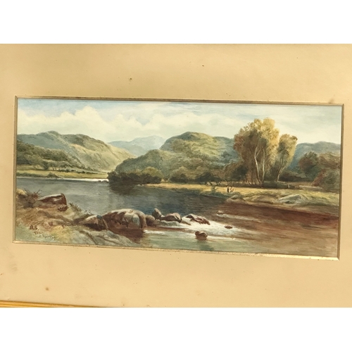 360 - Daniel Sherrin (1868-1940) watercolour drawing. 34x15cm. Frame 51x32cm.