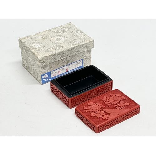 404 - Chinese collectables. A signed Marble Articles. A  small soapstone food dog and a cinnabar trinket b... 