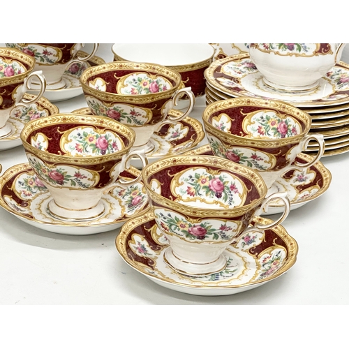 396 - A 37 piece Royal Albert “Lady Hamilton” tea service.