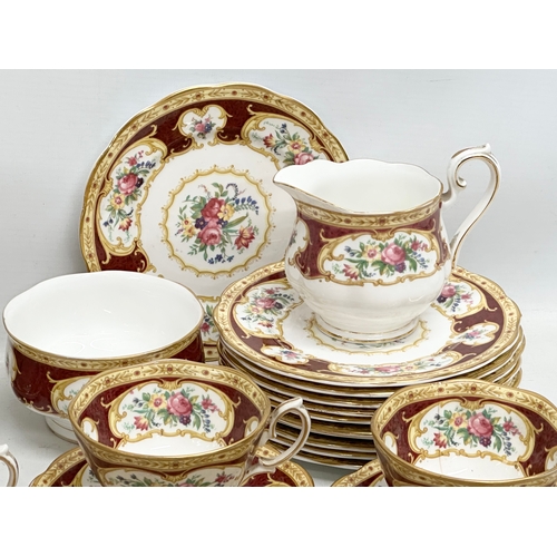 396 - A 37 piece Royal Albert “Lady Hamilton” tea service.