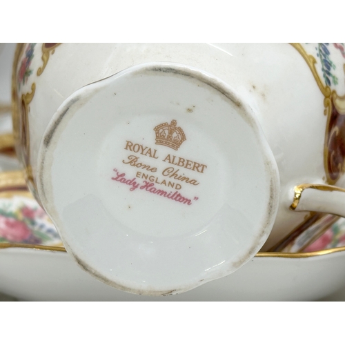 396 - A 37 piece Royal Albert “Lady Hamilton” tea service.