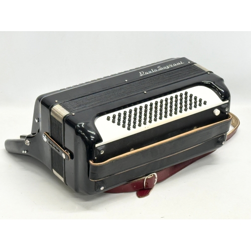 65A - A Paolo Soprani accordion with case.