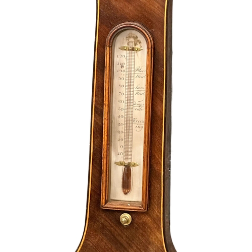 115 - D. Fagioli. An Early 19th Century inlaid mahogany barometer by D. Fagioli. Circa 1810-1820. 98cm