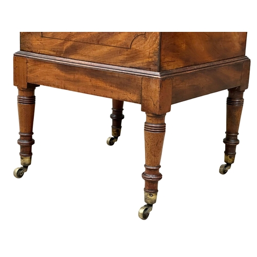 71 - A Late George III inlaid mahogany cellarette. Circa 1800-1820. 41x41x62cm. (1)