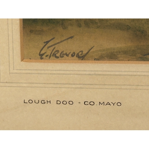 428 - George Trevor. A watercolour drawing. Lough Doo, County Mayo. 37x27cm. Frame 58x47cm.