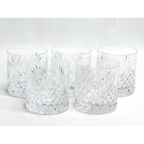 997 - Silver label. A Tyrone Crystal decanter with 5 Tyrone “Slieve Donard” whiskey glasses.