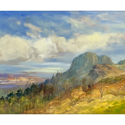 458 - Victor Cirefice. Oil on canvas. Cave Hill, Belfast. 61x50cm. Frame 75.5x65.5cm. Vittorio Cirefice