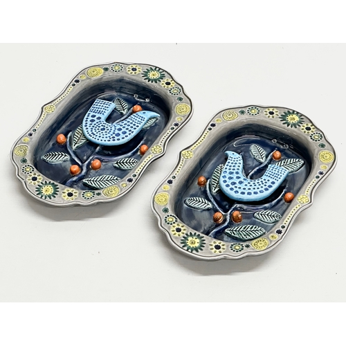 174 - John Ffrench. A pair of 1960’s Irish Mid Century ceramic wall plaques. Designed by John Ffrench for ... 