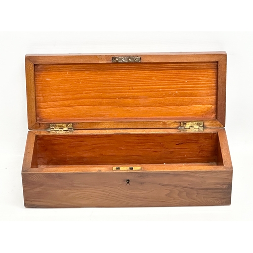 96 - Killarney. A 19th Century Irish inlaid dome top jewellery box/storage box. 28x11x9cm.