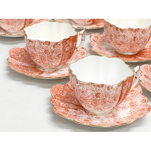 45 - Wileman & Co (early Shelley) Late 19th Century 21 piece tea service. 6027 pattern. Circa 1890.