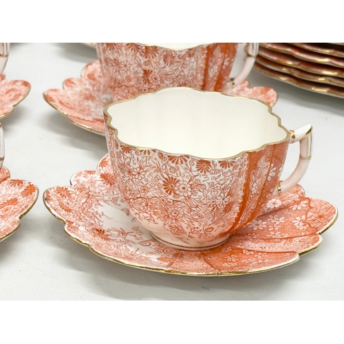 45 - Wileman & Co (early Shelley) Late 19th Century 21 piece tea service. 6027 pattern. Circa 1890.