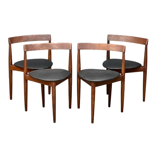 1 - Hans Olsen for Frem Rojle. A Danish Mid Century teak “Roundette” dining table and 4 chairs. Designed... 