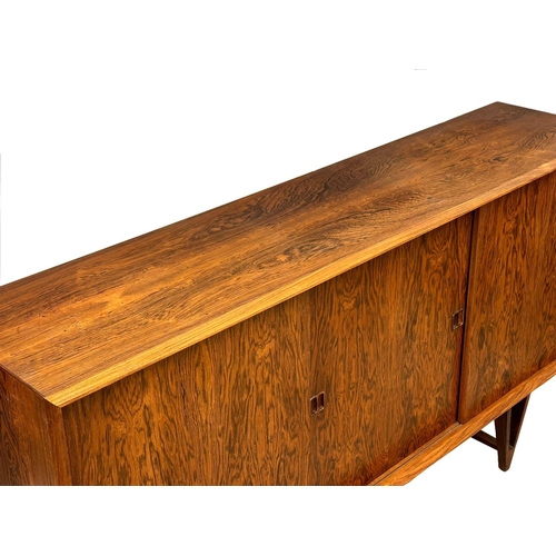 12 - Helge Vestergaard Jensen. A rare Danish Mid Century rosewood sideboard credenza. Designed by Helge V... 